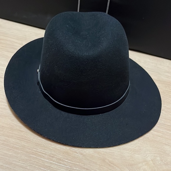 RAG AND BONE Floppy Brim Felted Wool Fedora, BLACK NEW MEDIUM - Picture 6 of 9